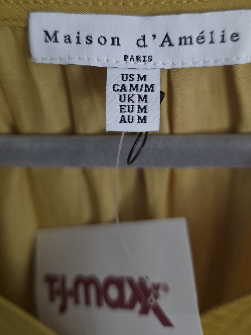 Long Sleeve Silk-Like Flowy Blouse - Mustard - Picture 3 of 8